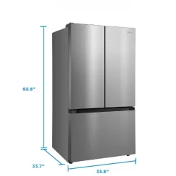 Midea Réfrigérateur 31,7 pi3 36 po Inox Portes françaises - MRF32I6BST
