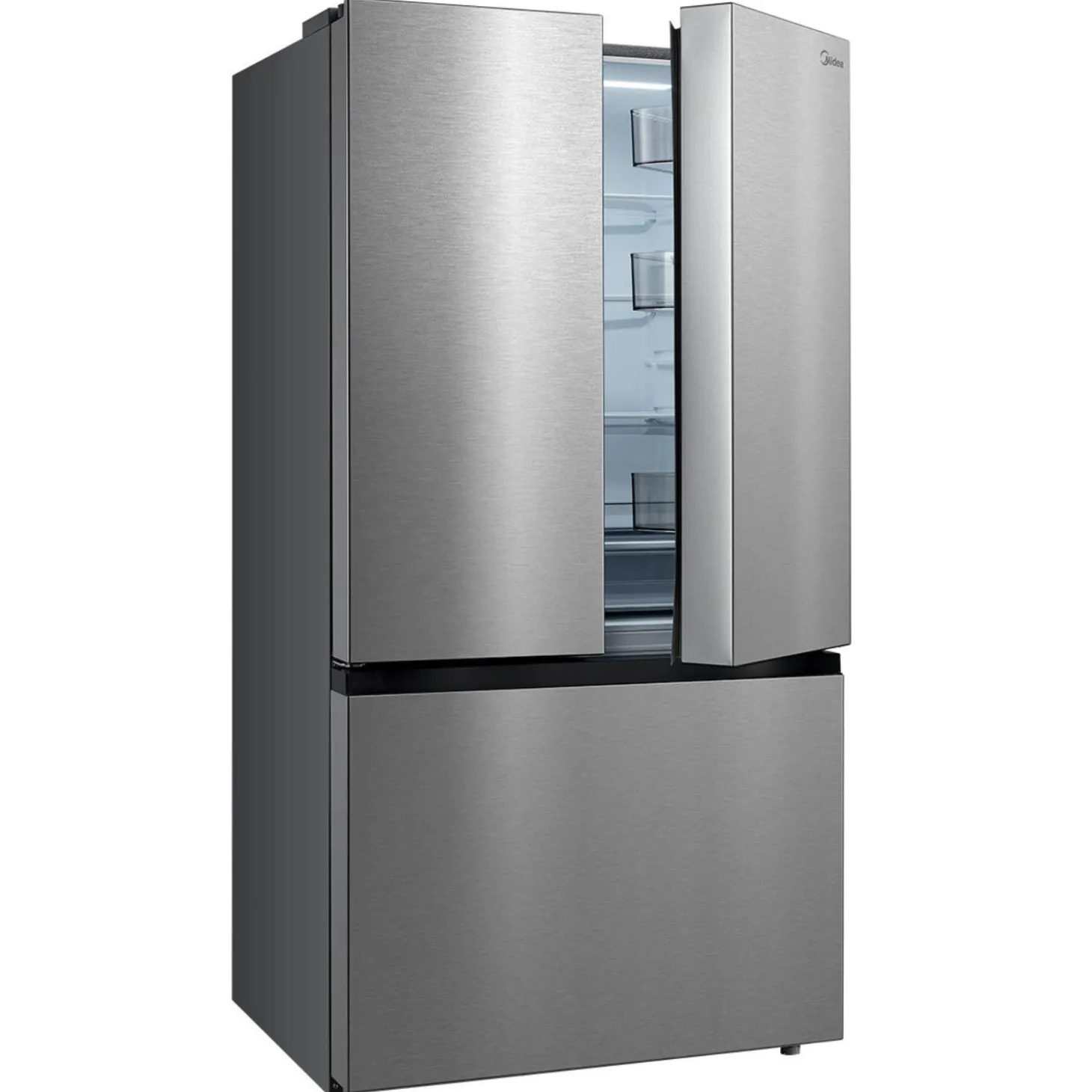 Midea Réfrigérateur 22,5 pi3 33 po Acier inoxydable Portes françaises - MRF23I7AST