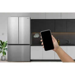 Midea Réfrigérateur 22,5 pi3 33 po Acier inoxydable Portes françaises - MRF23I7AST