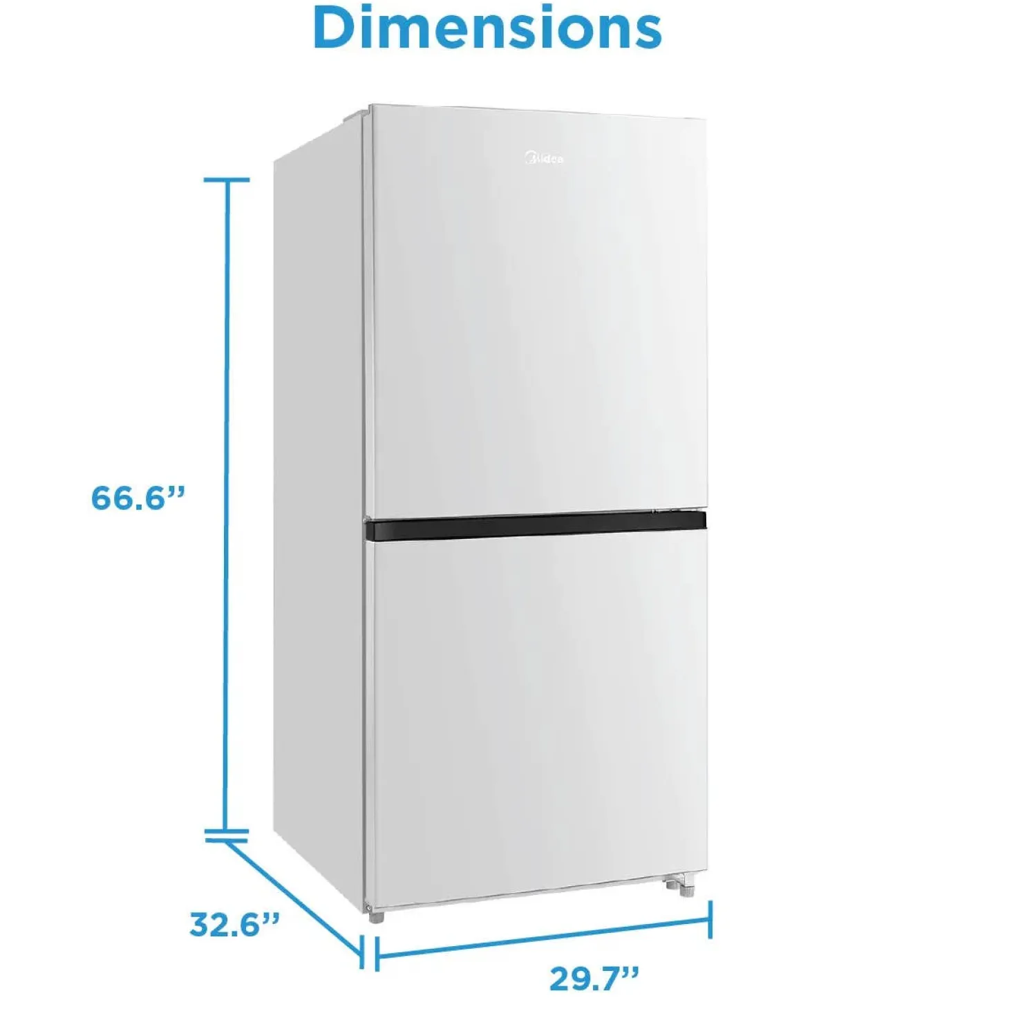 Midea Réfrigérateur/congélateur convertible 20 pi3 30 po Blanc Tout réfrigérateur - MRU21C7BWW