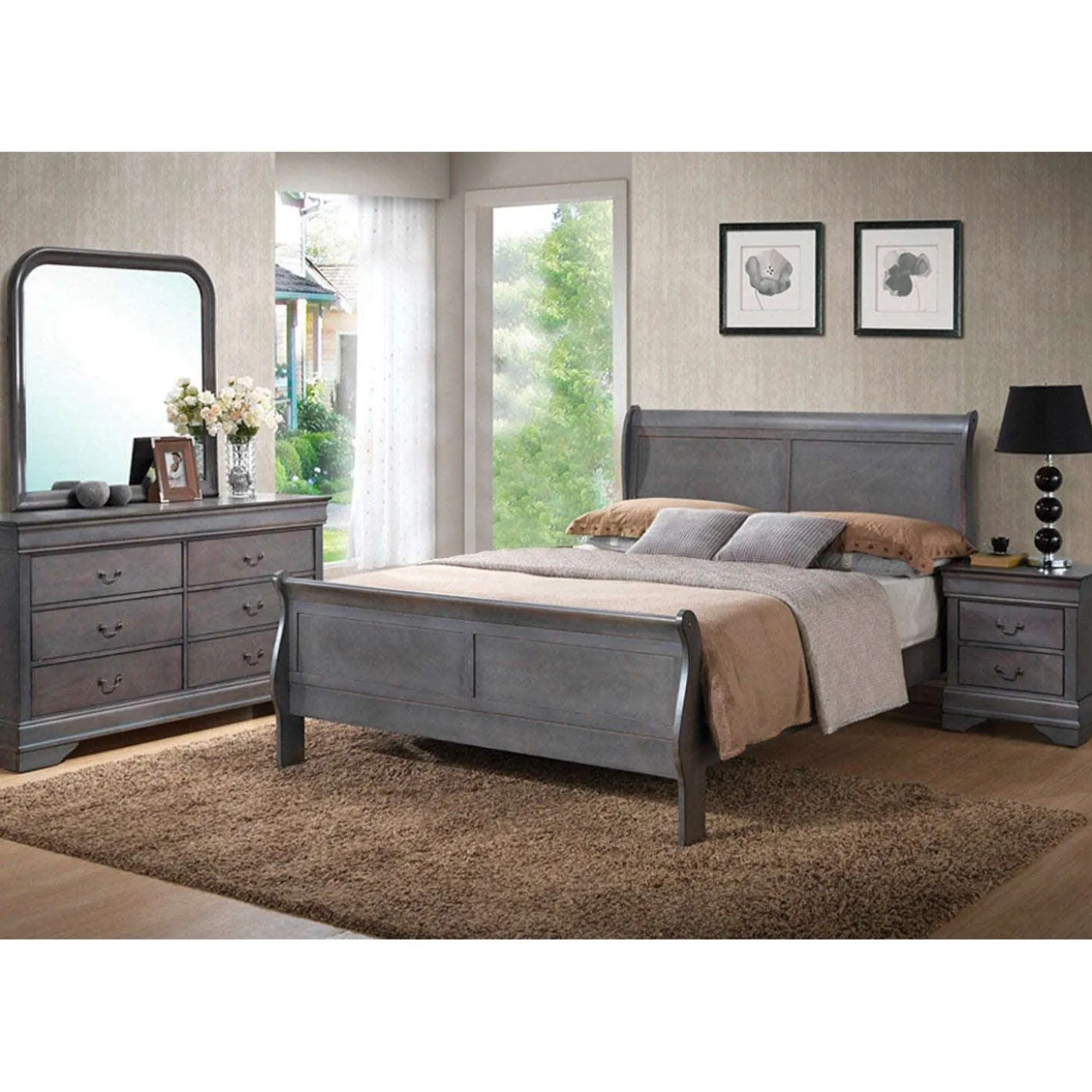 Miroir pour commode de chambre à coucher