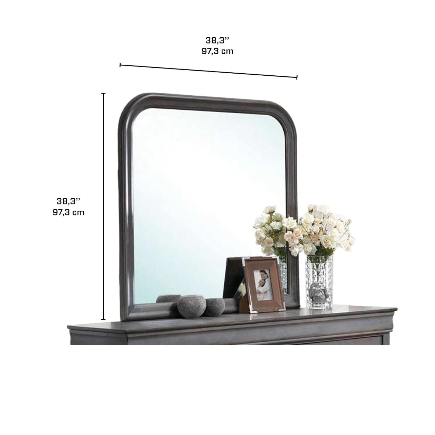 Miroir pour commode de chambre à coucher