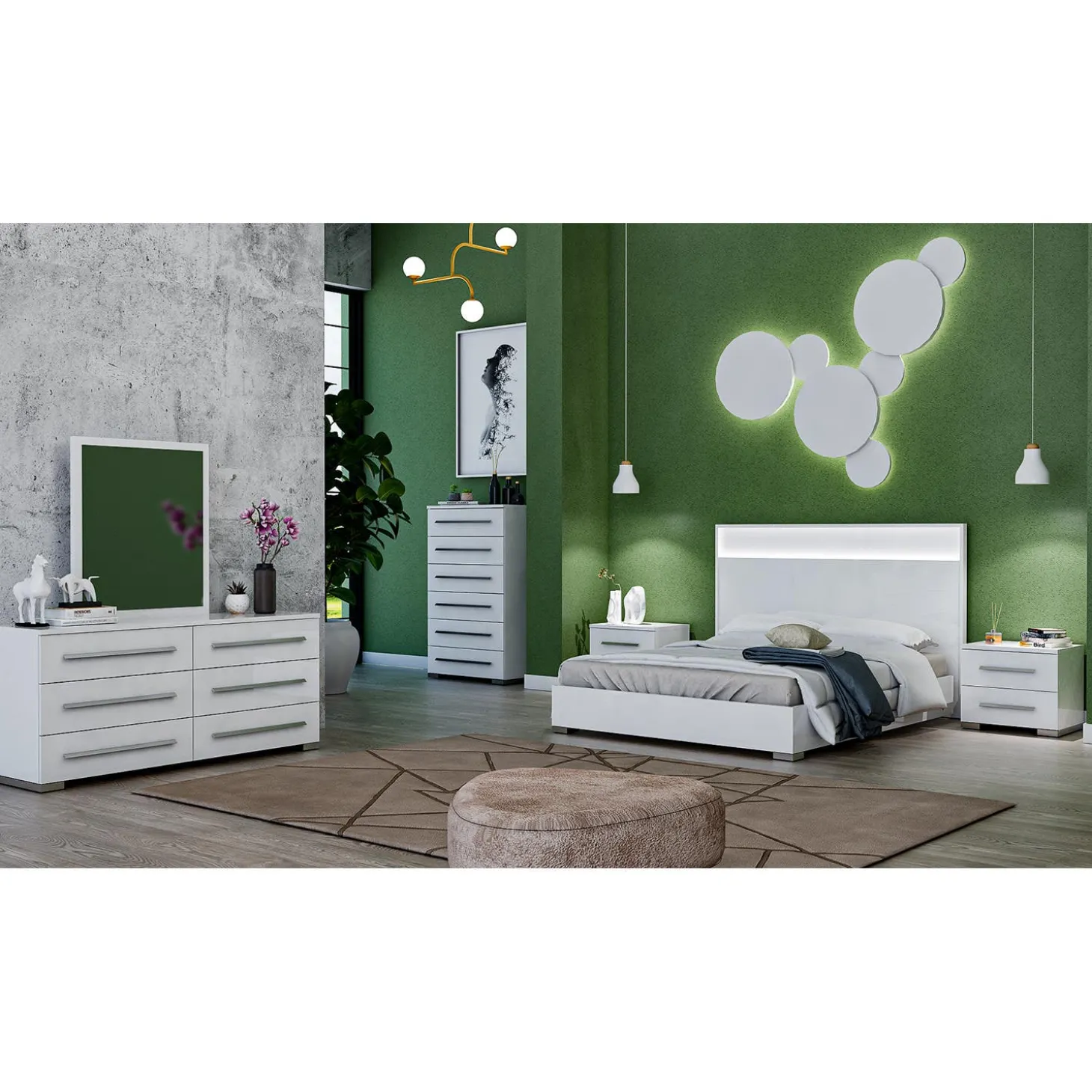 Miroir pour commode de chambre à coucher