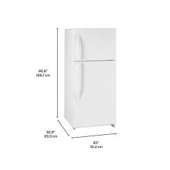 MOFFAT Réfrigérateur 18 pi3 30 po Blanc Congélateur en haut - MTE18GTKWW