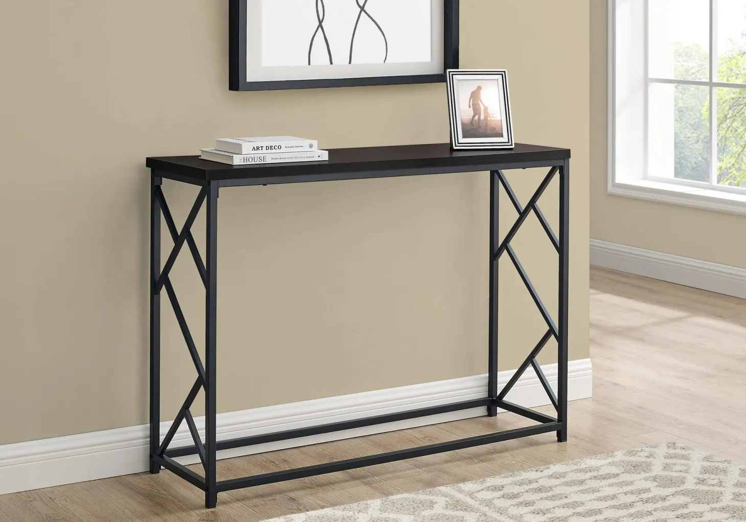 Monarch specialties i 3534 console d'entrée - table d'appoint moderne - brun - Monarch