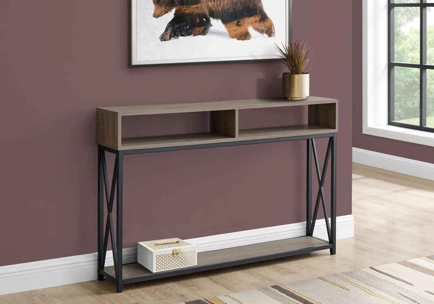 Monarch specialties i 3573 console d'entrée avec rangement - table d'appoint - Monarch