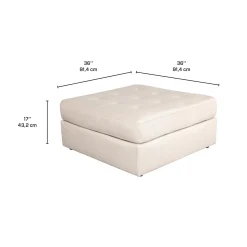 Ottoman 36 x 36 x 17 - beige