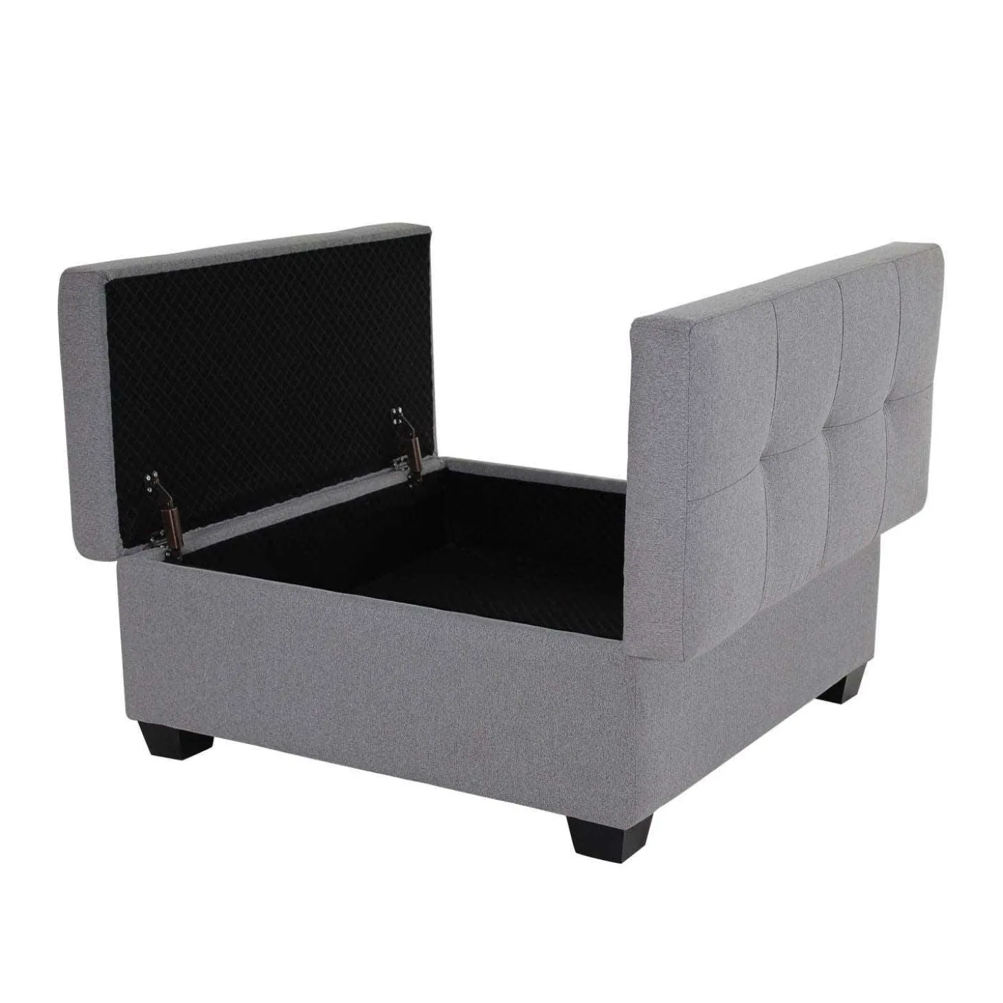 Ottoman avec rangement - gris