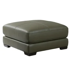 Ottoman en cuir véritable