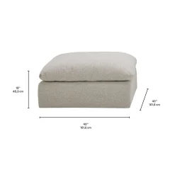 Ottoman en tissu - 40 x 40 x 20