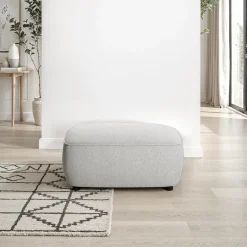 Ottoman en tissu gris