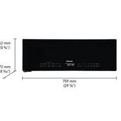 PANASONIC Micro-ondes/Hotte, Noir, 30