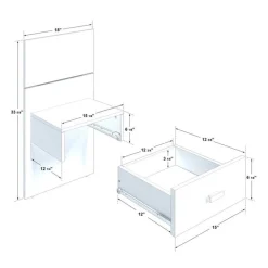 Panneaux avec 2 tables de chevet intégrées pour lits queen - naturel