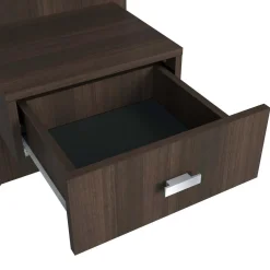 Panneaux avec 2 tables de chevet intégrées pour lits double - taupe