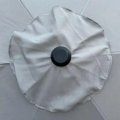 Parasol gris inclinable avec base - 9 pi
