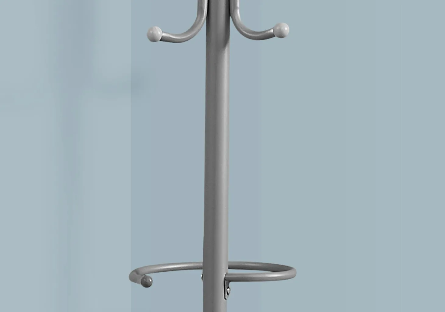 Patère - 68"H, métal argent