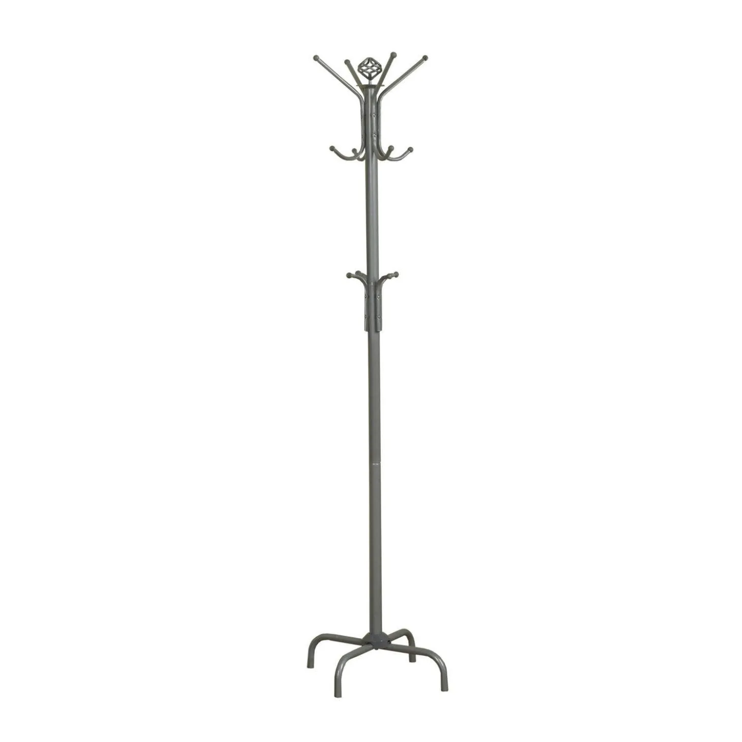 Patère - 70"H, métal argenté