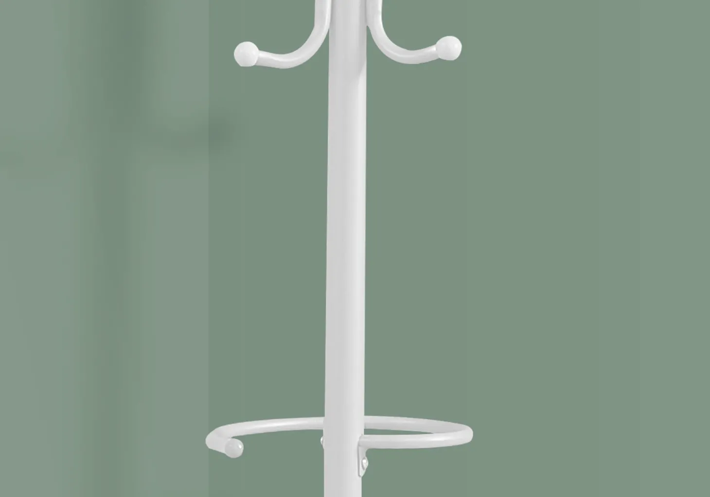 Patère - 68"H, métal blanc