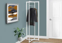 Patère - 72"H, métal blanc