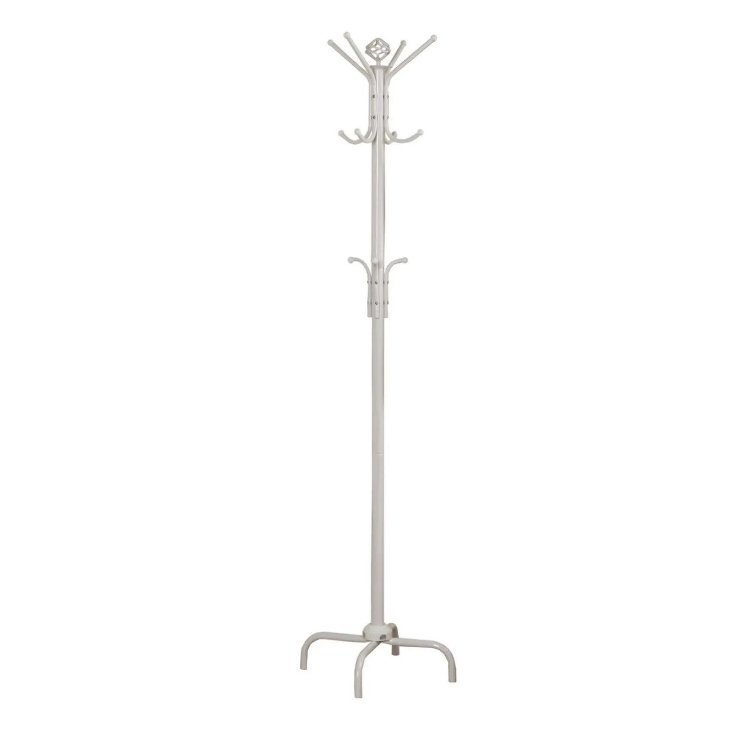 Patère - 70"H, métal blanc