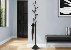 Patère - 72"h, métal noir