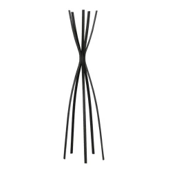 Patère - 72"H, style contemporain métal noir satiné