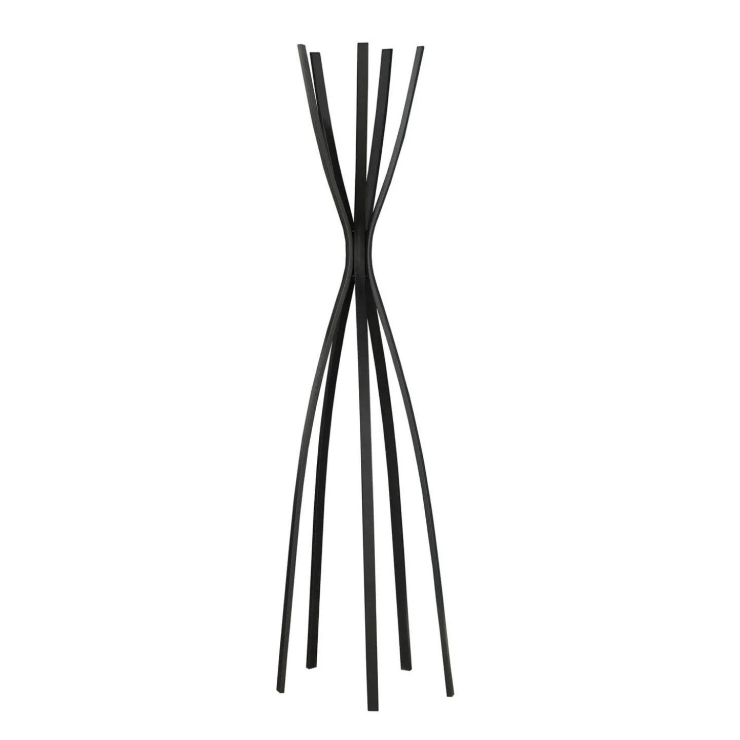 Patère - 72"H, style contemporain métal noir satiné