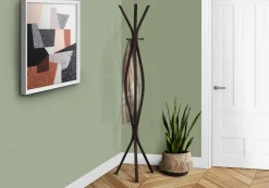 Patère - 72"H, style contemporain métal espresso