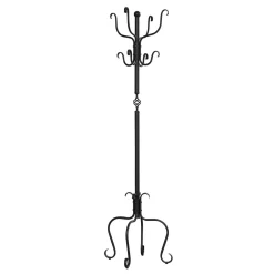 Patère - 74"H, traditionnelle métal martele noir