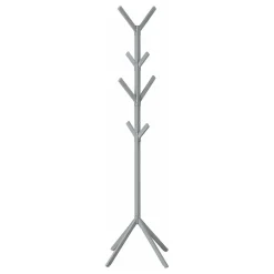 Patère sur pied - 70"H, métal argent