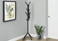 Patère sur pied - 70"H, métal noir
