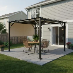 Pergola en acier 10' x 10' - beige