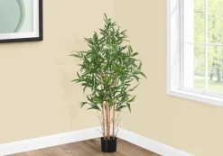 Plante artificielle - 50"H, bambou intérieur pot 5"