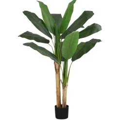 Plante artificielle - 55"H, bananier intérieur pot 6"