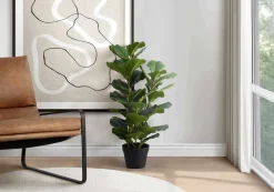 Plante artificielle - 32"H, figuier intérieur pot 6"