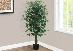 Plante artificielle - 58"H, ficus intérieur pot 6"