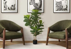 Plante artificielle - 41"H, fiddle intérieur pot 5"