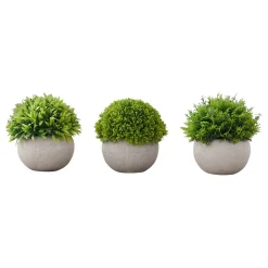 Plante artificielle - 3mcx, 5"H gazon pot gris 3"
