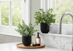 Plante artificielle - 2mcx, 11"H eucalyptus/gazon pot 5"