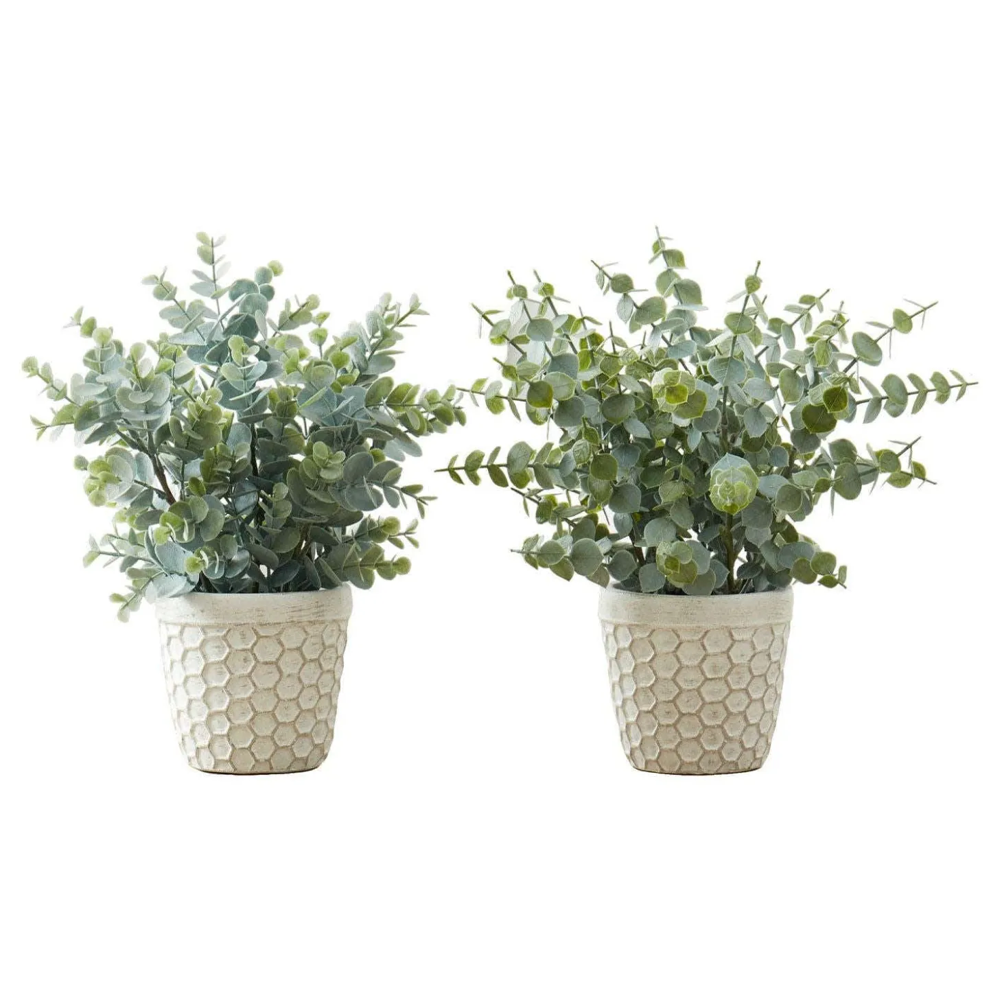 Plante artificielle - 2mcx, 13"H eucalyptus/gazon pot 4"