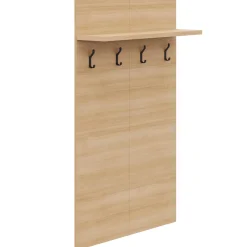Portemanteau mural d'entrée avec tablette Érable