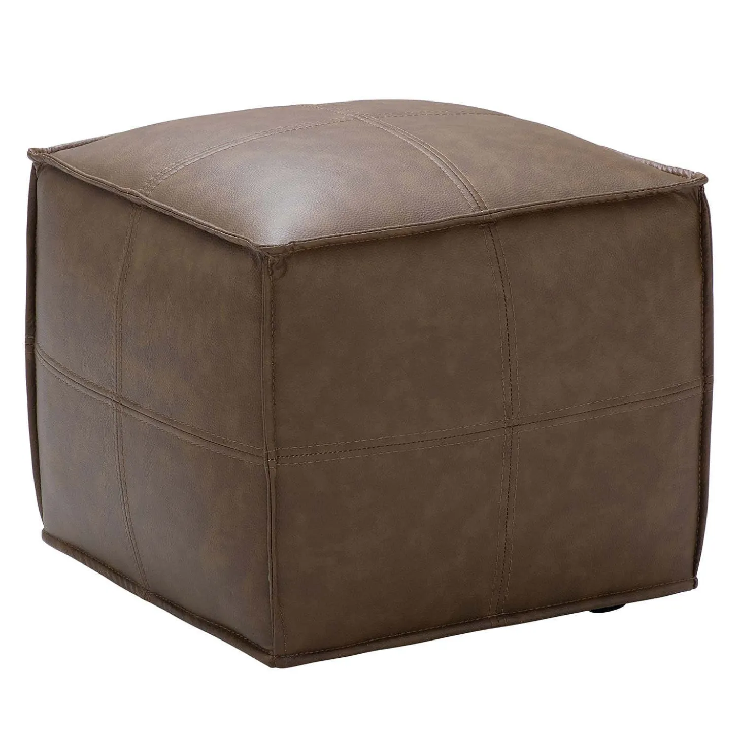 Pouf cubique - brun