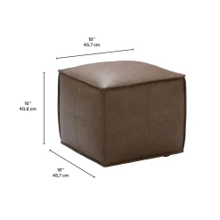 Pouf cubique - brun