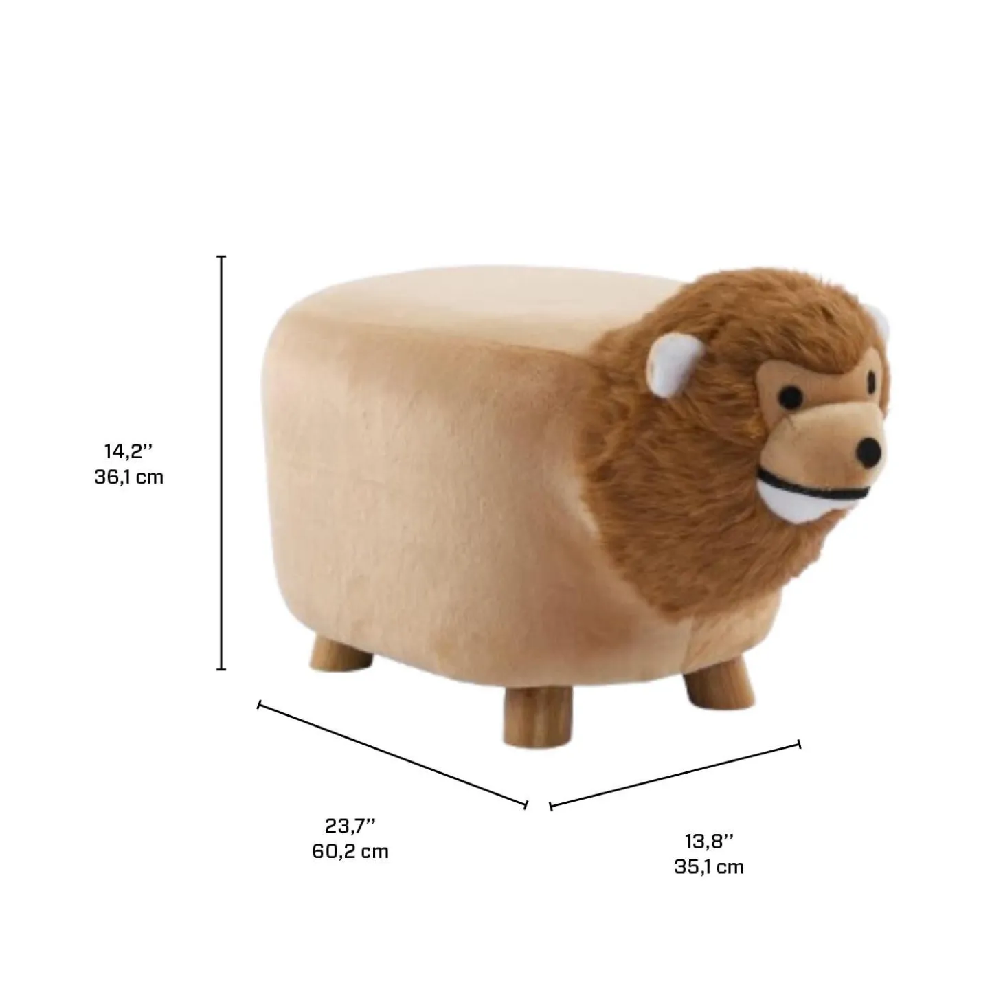 Pouf en forme de lion