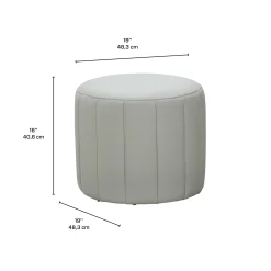 Pouf rond - gris