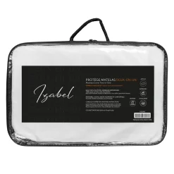 Protège-matelas imperméable et réversible à têtes séparées - queen
