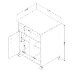 Rangement pour imprimante - South Shore