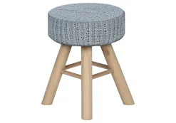 Repose-pieds avec piètement en bois - gris