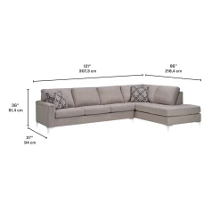 Sectionnel avec chaise longue à droite