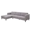 Sectionnel avec chaise longue à gauche - gris